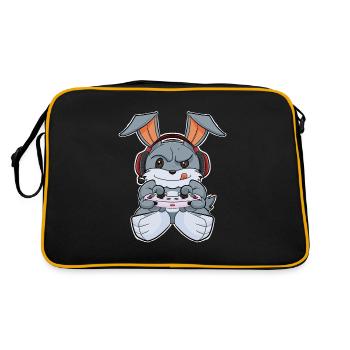 Lapin avec contrôleur de jeu I Funny Gaming - Sac Retro - noir/or - Dos