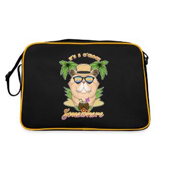 It Is 5 OClock Somewhere Drinking Exotic - Retro Tasche - Schwarz/Gold - Hinten