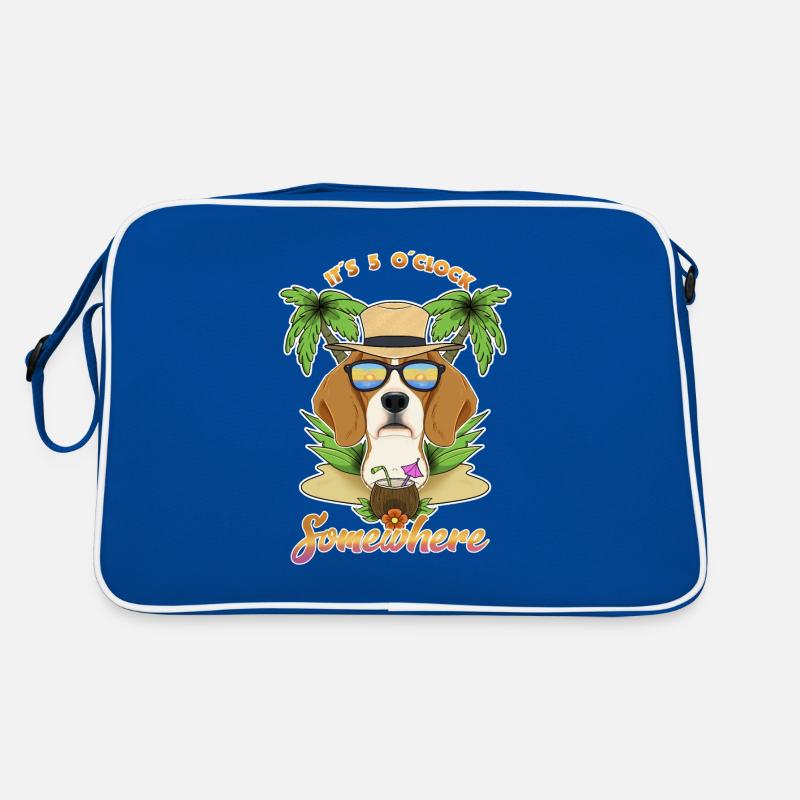 It Is 5 OClock Somewhere Drinking Beagle Retro Tasche