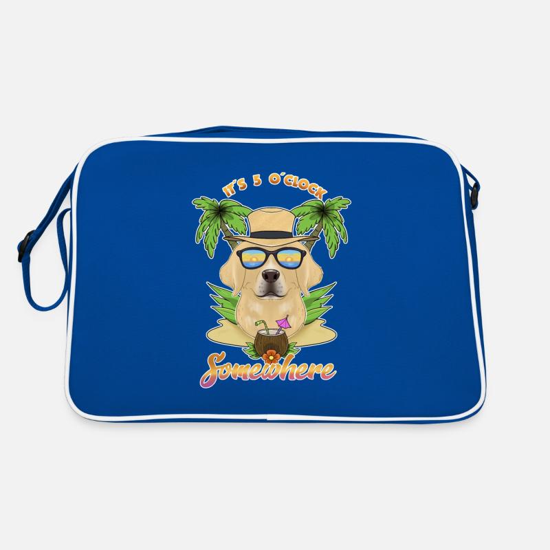 It Is 5 OClock Somewhere Drinking Labrador Retro Bag