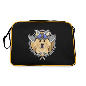 Labrador I Valhalla I Viking - Retro Tasche - Schwarz/Gold - Hinten