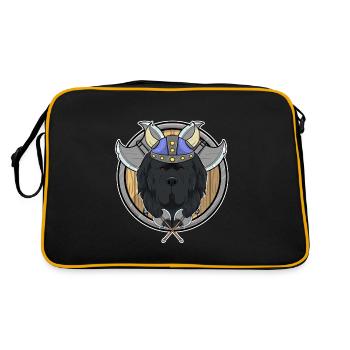 Newfoundland I Valhalla I Viking - Retro Tasche - Schwarz/Gold - Hinten