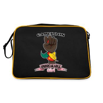 Cameroun Fille Incassable I Cameroun Héritage - Sac Retro - noir/or - Dos