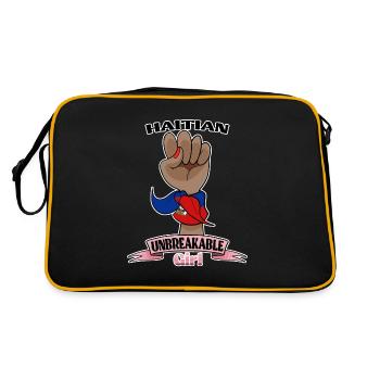 Fille haïtienne incassable I Patrimoine haïtien I - Sac Retro - noir/or - Dos