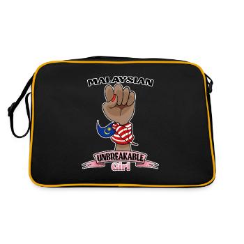 Fille malaisienne Incassable Héritage malaisien - Sac Retro - noir/or - Dos