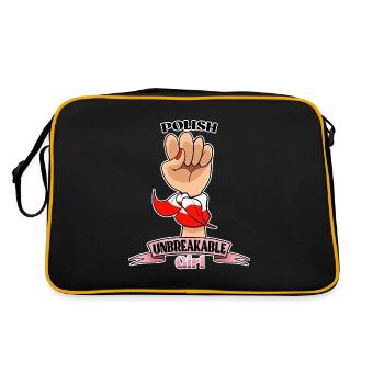 Polish Girl Unbreakable I Polish Heritage I - Retro Tasche - Schwarz/Gold - Hinten