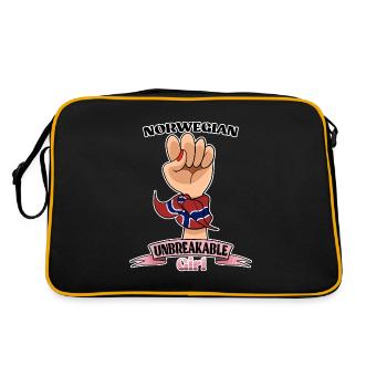 Norwegian Girl Unbreakable I Norwegian Heritage - Retro Bag - black/gold - Back