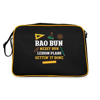 Bao Bun Messy Bun Plans de leçon Drôle de professeur - Sac Retro - noir/or - Dos