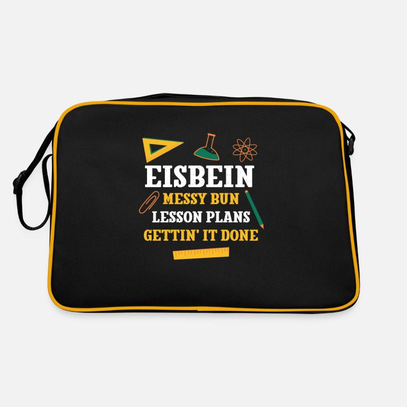 Eisbein Messy Bun Lesson Plans Funny Teacher Retro Tasche