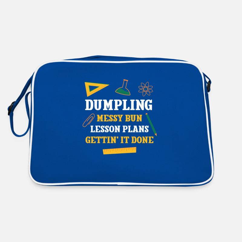 Dumpling Messy Bun Lesson Plans Funny Teacher Retro Tasche