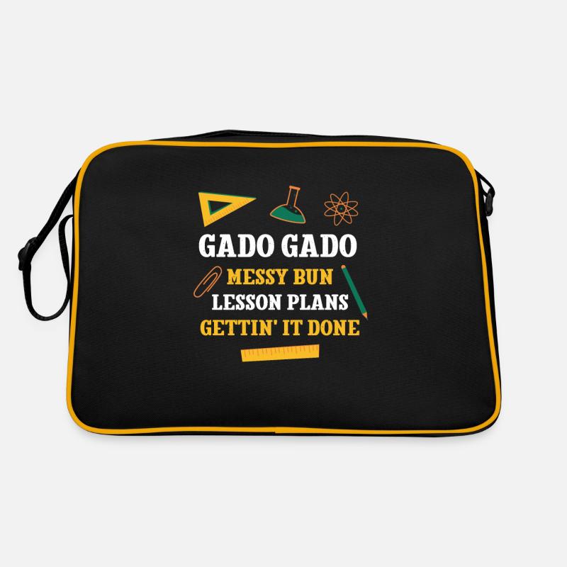 Gado Gado Messy Bun Lesson Plans Funny Teacher Retro Bag