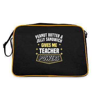 Le sandwich au beurre de cacahuète et à la gelée me donne un professeur - Sac Retro - noir/or - Dos