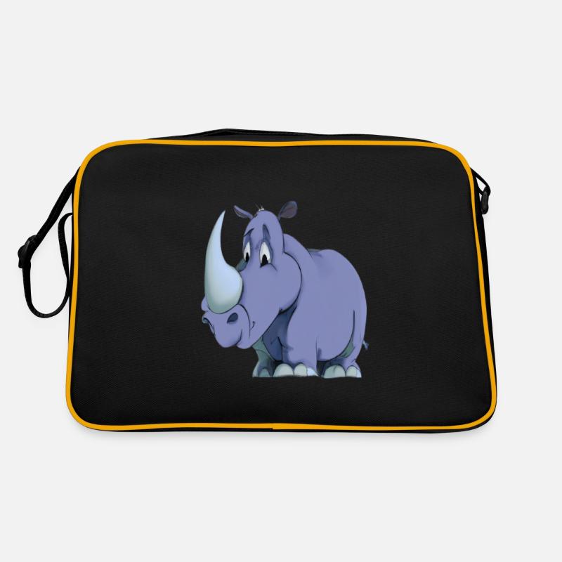Rhinocéros de dessin animé Kawaii Sac Retro