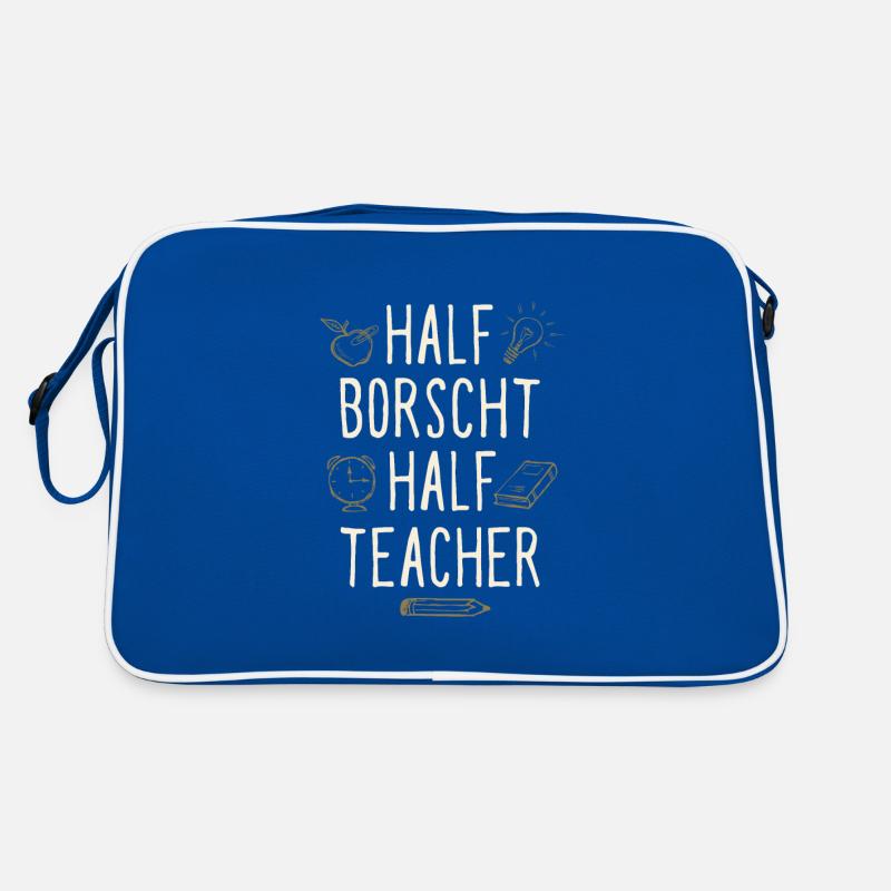 Moitié Bortsch Moitié Professeur Drôle Humour Sac Retro