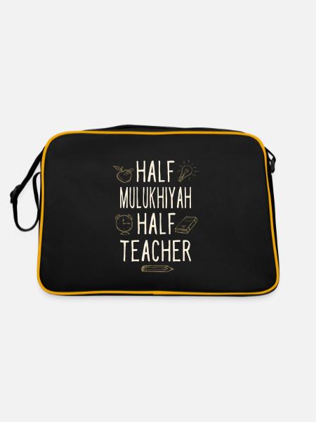Moitié Mulukhiyah Moitié Professeur drôle - Sac Retro - noir/or - Dos