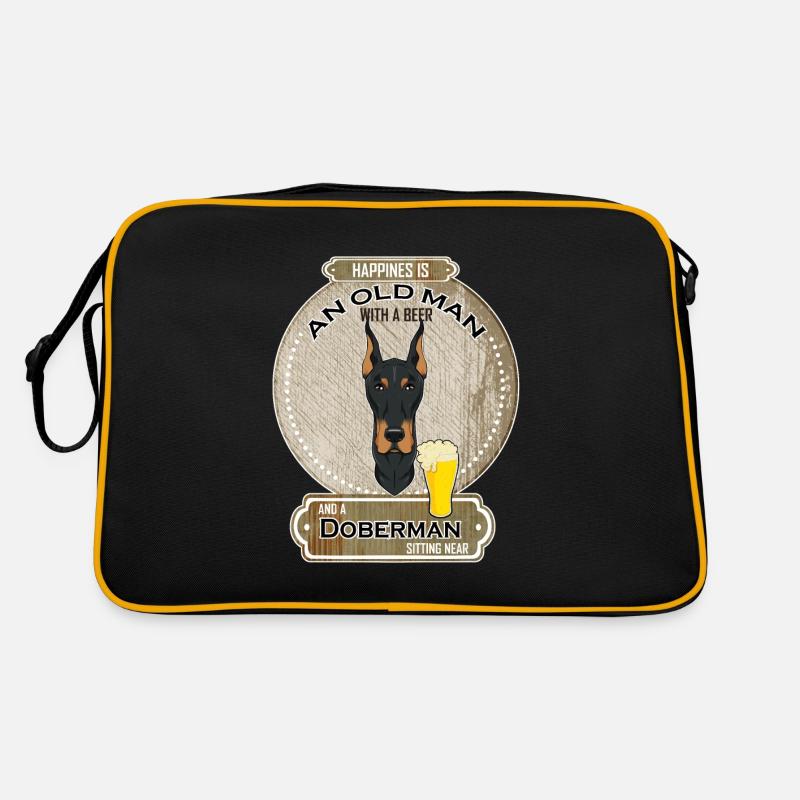 Doberman Dad Beer Lover Retro Bag