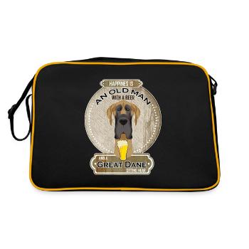 Great Dane Dad Beer Lover - Retro Bag - black/gold - Back