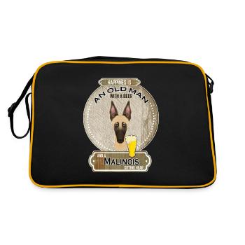 Malinois Papa Amateur de Bière Mechelaar - Sac Retro - noir/or - Dos