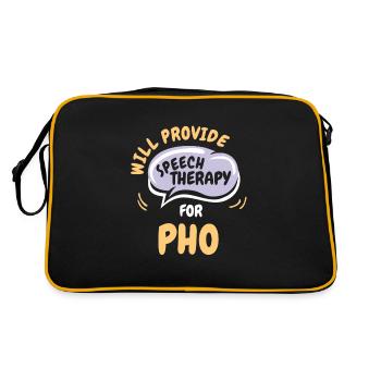 Fournir une orthophonie pour Pho Funny Speech - Sac Retro - noir/or - Dos