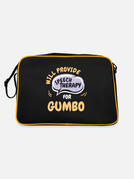 Fournir une orthophonie pour la parole drôle Gumbo - Sac Retro - noir/or - Dos