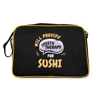 Fournir une orthophonie pour sushi Funny Speech - Sac Retro - noir/or - Dos