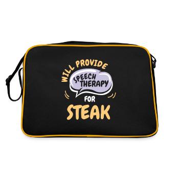 Fournir une orthophonie pour steak funny speech - Sac Retro - noir/or - Dos