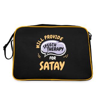 Fournir une orthophonie pour satay funny speech - Sac Retro - noir/or - Dos