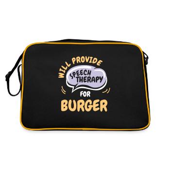 Fournir une orthophonie pour Burger Funny Speech - Sac Retro - noir/or - Dos