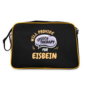 Fournir une orthophonie pour Eisbein Funny Speech - Sac Retro - noir/or - Dos