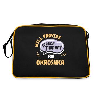 Fournir une orthophonie pour Okroshka Funny Speech - Sac Retro - noir/or - Dos