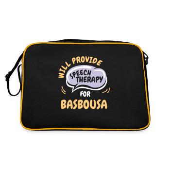 Fournir une orthophonie pour Basbousa Funny Speech - Sac Retro - noir/or - Dos