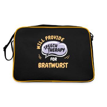 Fournir une orthophonie pour Bratwurst Funny - Sac Retro - noir/or - Dos