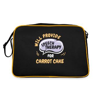 Fournir une orthophonie pour le gâteau aux carottes drôle - Sac Retro - noir/or - Dos