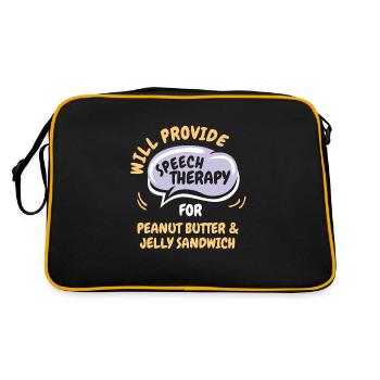 Fournir une orthophonie pour la gelée de beurre d’arachide - Sac Retro - noir/or - Dos