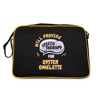 Fournir une orthophonie pour Oyster Omelette Funny - Sac Retro - noir/or - Dos