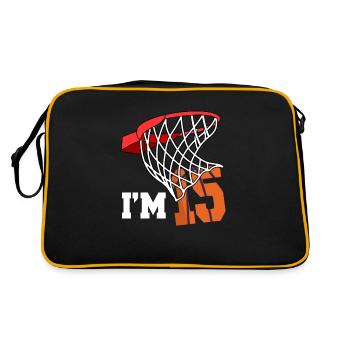 Ich Bin 15 Basketball 15. Geburtstag Basketballer - Retro Tasche - Schwarz/Gold - Hinten