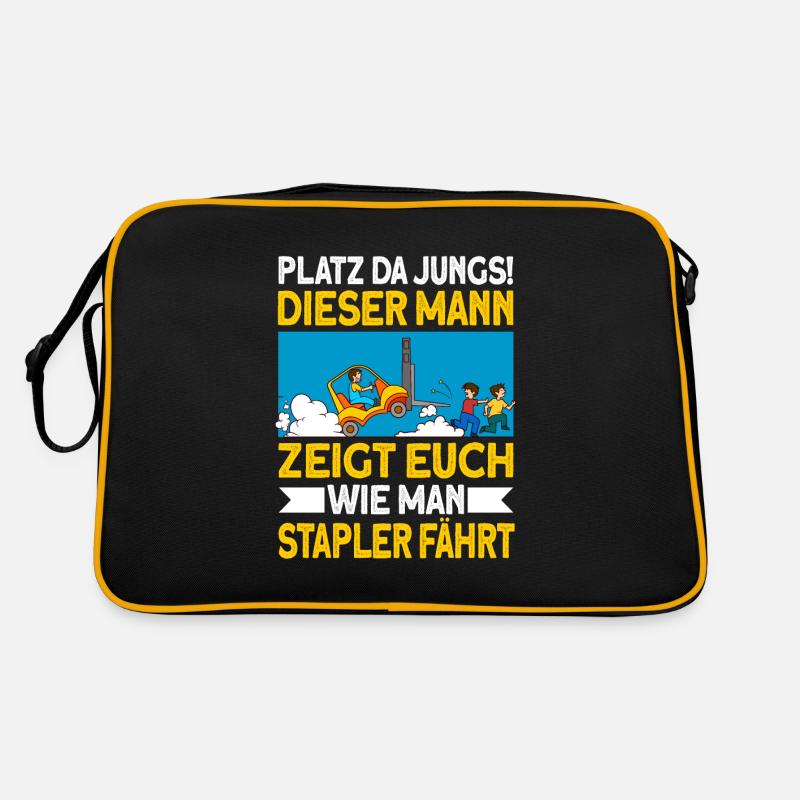 staplerfahrer Stapler Geschenk Gabelstapler Spruch Retro Tasche