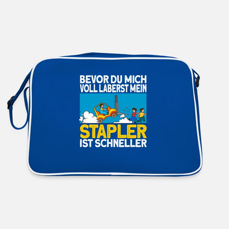 staplerfahrer Stapler Geschenk Gabelstapler Spruch Retro Tasche