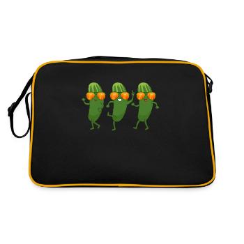 Danser Concombres Dabbing Concombre Légumes - Sac Retro - noir/or - Dos