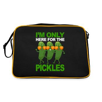 concombres dansants tamponner des légumes de concombre - Sac Retro - noir/or - Dos