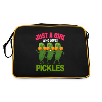 Dancing Cucumber Girl Dabbing Cucumber Légumes - Sac Retro - noir/or - Dos