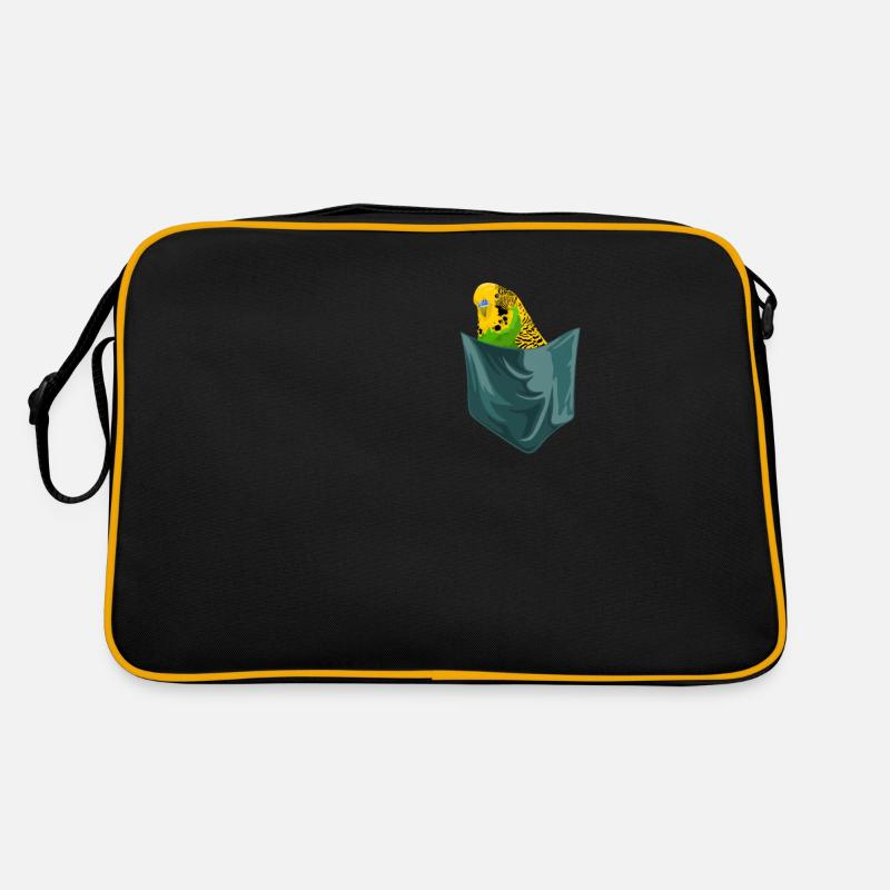 Budgerigar Chest Pocket Perruche Sac Sac Retro