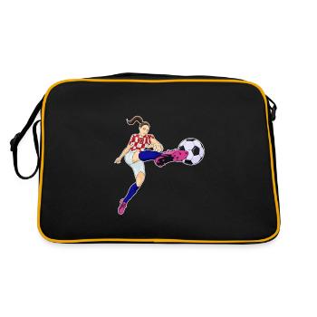 Équipe de Croatie de football I Football Croatie - Sac Retro - noir/or - Dos
