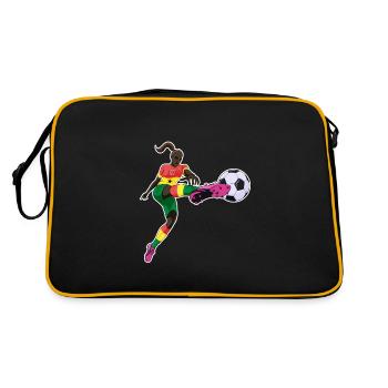 Équipe du Ghana de football I Football Ghana - Sac Retro - noir/or - Dos