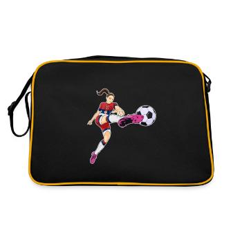 Équipe de Serbie de football I Football Serbie - Sac Retro - noir/or - Dos
