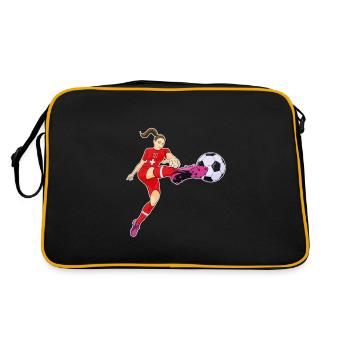 Équipe de Suisse de football I Football Suisse - Sac Retro - noir/or - Dos