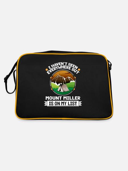 Mount Miller Is On My List Hiking Camping Hiker - Retro Bag - black/gold - Back
