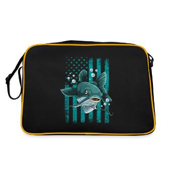 wels - Retro Tasche - Schwarz/Gold - Hinten