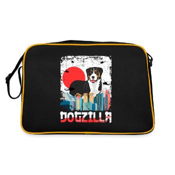 Dogzilla Chien de montagne bernois japonais - Sac Retro - noir/or - Dos