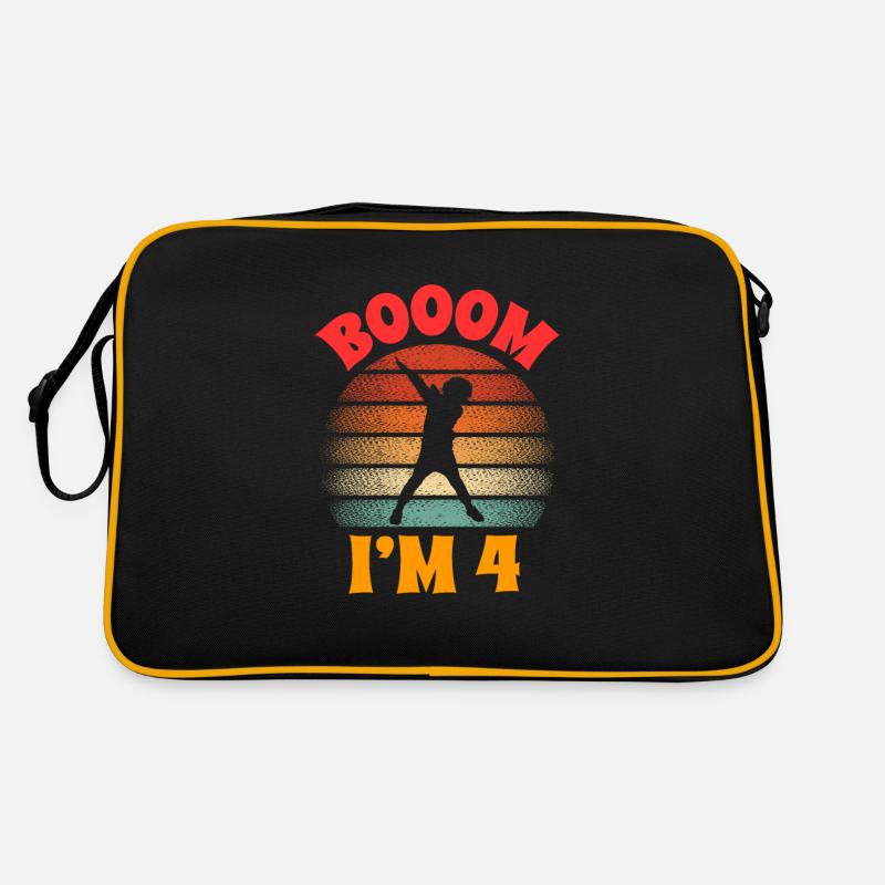 Dabbing 4ème anniversaire rétro 4 ans Sac Retro